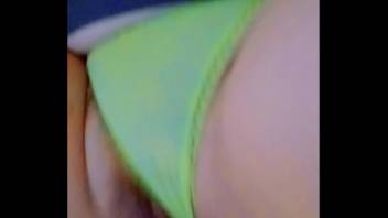 Resaboo in cucumber colored thongs full nelson  fat pussy fucked right up her WAP